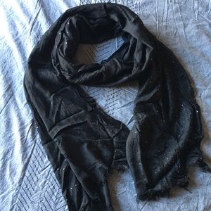 Black sequined scarf